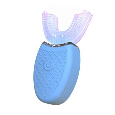 China Adult Teeth Cleaning USB 360 Degree Wireless Electric Automatic Ultrasonic Silicone Nano U Shaped Teeth Whitening Toothbrush for sale