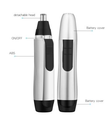 China Cheap Portable Electric Smart Round Nose Hair Trimmer Good Quality Small Travel Ear Hair Shaver Top Quality Sideburns Head Trimmer for sale