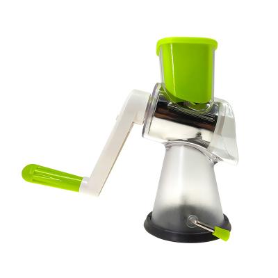 China Newest Kitchen Stainless Steel Drum Shredder Viable Multifunctional Round Rotary Cutter Cleaver Vegetable Slicer for sale