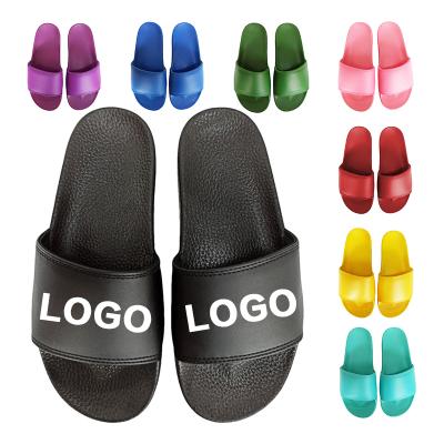 China Lightweight Custom Logo Black Plain Footwear Mens Unisex Designer Slippers Slides Sandals Women for sale