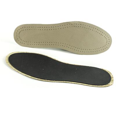 China High Quality Breathable Leather+Latex Shock Absorption Adult Shoes Leather Insole for sale