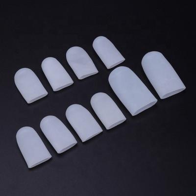 China Eco-Friendly Silicone Gel Toe Separator And Finger Cap Protector For Sore Corns And Calluses for sale