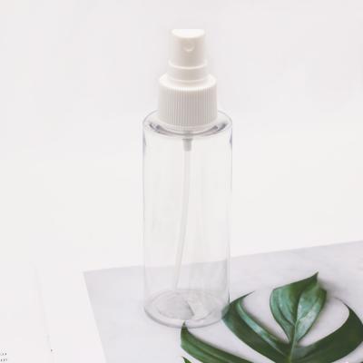 China Eco-friendly 100ml Shoulder Empty Flat PET Mist Spray Plastic Bottle For Cosmetic Perfume Alcohol Packaging Bottle for sale