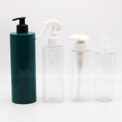 China Eco-friendly Empty White Green Cosmetic PET Trigger Lotion Packaging 300ml 350ml 500ml Plastic Spray Bottle for sale