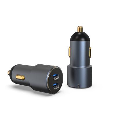 China LAPTOP MINDSBEE Light 60W Type OEM/ODM Dual C Metal PD QC3.0 Fast Charging Car Charger For Mobile Phone for sale