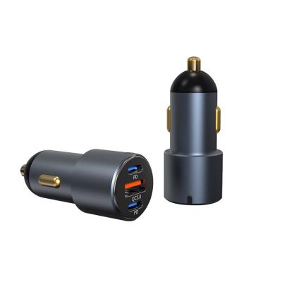 China Mobile Phone MINDSBEE Light 60W Type OEM/ODM Dual C USB Metal PD QC3.0 Fast Charging Car Charger For Mobile Phone for sale