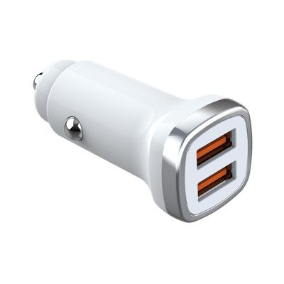 China Type-C Mobile Phone MINDSBEE OEM/ODM 36W Palladium Two Ports QC3.0 USB 2 Ways Fast Charging Car Charger For iPhone for sale