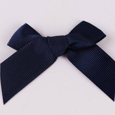 China NOT DETERMINED Custom Dark Blue Satin Grosgrain Ribbon Bows for sale