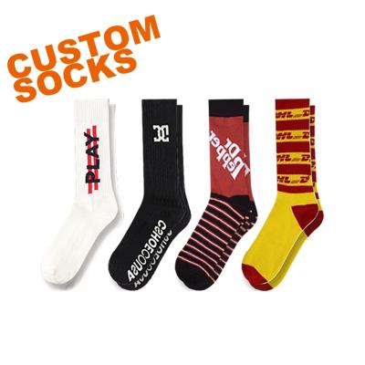 China ZJFY-011trend Antibacterial Designer Mens Custom Cotton Socks Crew Custom Socks For Mens OEM Custom Socks for sale