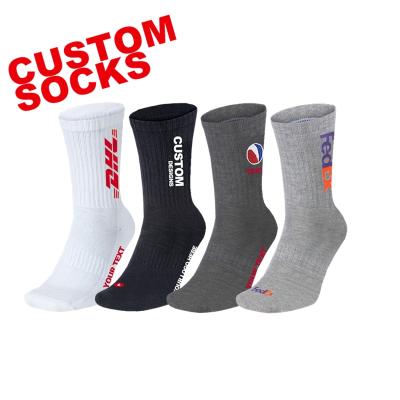 China Antibacterial Financial Exercise 083 Made Your Own Design Socks Logo Custom Embroidered Socks Black Corporate Socks for sale