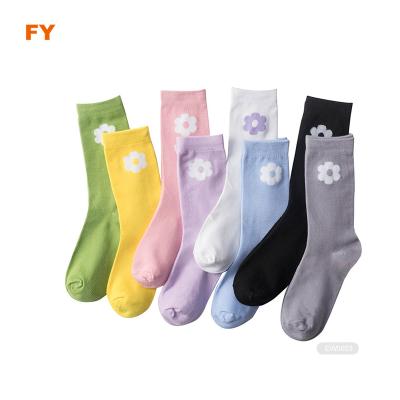 China ZJFY- E298 Anti-Fault Cotton Socks Women Fabric Crew Socks Women's Stylished Socks For Women for sale