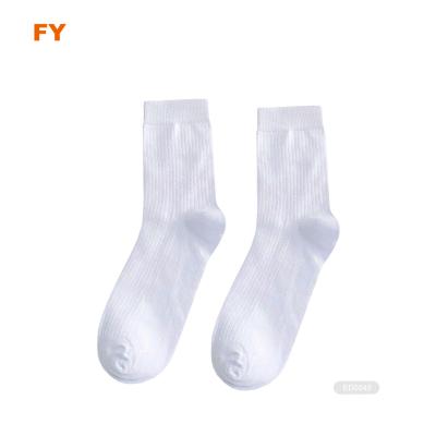 China ZJFY- E0143 Antibacterial Mens White Socks Men's Unisex Socks Porcelain 100 Polyester Socks for sale