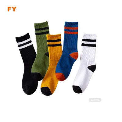 China ZJFY- E0202 Antibacterial Mens Cotton Tube Socks Man Vintage Tube School Uniform Socks For Men for sale