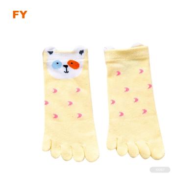 China ZJFY- I252 Kids Yoga Socks Baby Toe Socks Antibacterial Kids Five Finger Socks for sale