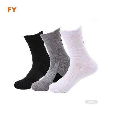 China ZJFY- A014 cotton antibacterial meias men's sports socks jacquard sports socks manufacturer for sale