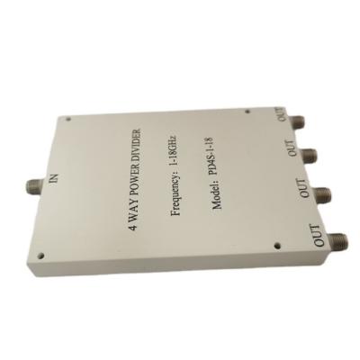 China 1000-18000MHz RF 4 Way Microstrip Signal Power Splitter or 1-18GHz Power Splitter or Power Splitter with CPD-1/18GHz-4S SMA-Female Connector for sale