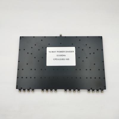 China 0.5-8GHz RF 16Way Wide Frequency Band Microstrip Signal Wilkinson Power Splitter Combiner Splitter With SMA-Female CPD-0.5/8G-16S Suppliers for sale