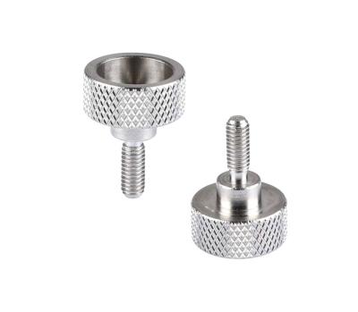 China Pan Precision Machining Head Knurled Knob Stainless Steel Quick Release Aluminum Thumb Screw for sale