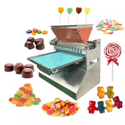 China Manual Jelly Gummy Bear Chocolate Making Machine Small Snacks Factory Table Top Candy Gummy Machine Chocolate Depositor for sale