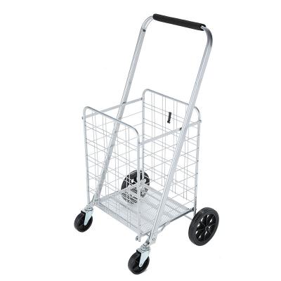 China New Multifunctional Freed Serving Flat Folding Shopping Cart with 360 Heavy Duty Swivel Rolling Wheels and Lightweight Extra Wide for sale