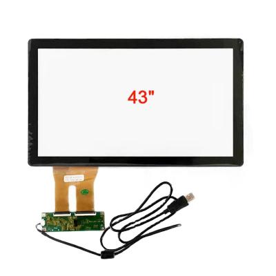 China Cheap Industrial Application USB 43 Inches Projected Capacitive Touch Screen Panel, Capacitive Touch Screen 10 Fingers Touch for sale