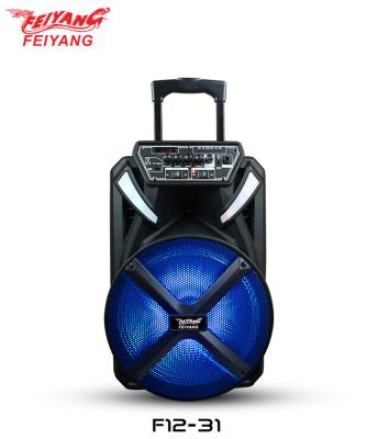 China Feiyang 12 Inch TWS Wireless Trolley Professional High Quality Portable Wireless Speaker For Outdoor DJ Party Theater F12-31 for sale