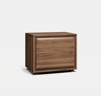 China Modern North American Black Walnut Solid Wood Nightstand For Bedroom Luxury North American Light Oak Bedside Table Can Be Customized for sale