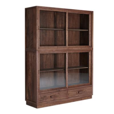 China Nordic Japanese solid wood display cabinet dining foldable water tea cabinet modern simple closet cabinet side storage for sale