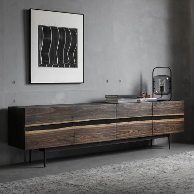 China Contemporary Nordic Simple Lightweight Luxury Retro Living Room Locker Overall Oak TV Living Room Senior for sale