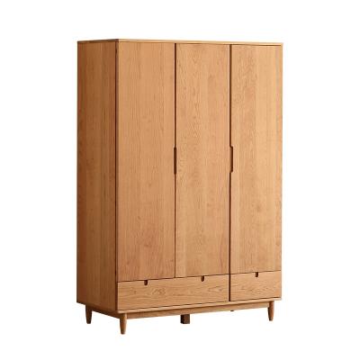 China Contemporary Custom Nordic Solid Wood Wardrobe With Drawers Large Wardrobe Lockers Bedroom Furniture Modern Minimalist Household for sale