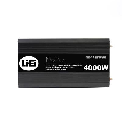 China Aliminum Alloy Shell High Quality 2000W 4000W 12V to 220V Inverter Pure Sine Wave Power Inverter for sale