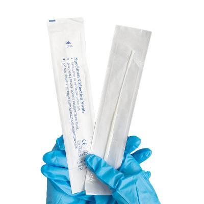 China Laboratory Hospital Nasopharyngeal Swab Individually Wrapped Tip Nylon Flocking ABS Handle Assembled Swab for sale