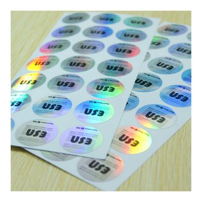 China Waterproof Laser PET Printed Custom Paper Label Sticker Sheet for sale