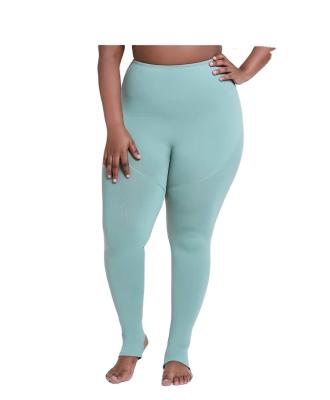 China 2021 Breathable New Plus Size Six Line Fitness Yoga Pants High Waist Four-needle Nude Hip Skin-friendly Sweatpants for sale