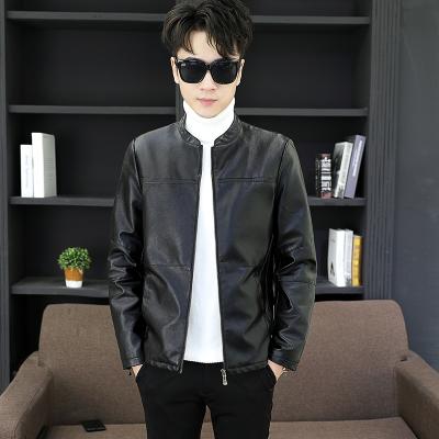 China Wholesale Customized Waterproof Good Quality Long Sleeve Suit Leather Jacket For Men for sale