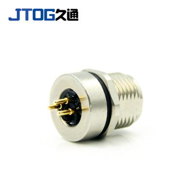 China M8 PCB Board Panel Connector A Code 3 4 6 8 Pin Waterproof Metal Back Mount Receptacle Flange Socket for sale