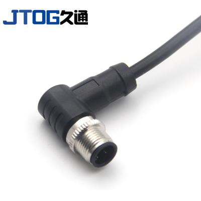 China Automotive M12 90 Degree Rectangle Assembly PVC Cable Sensor Waterproof Molded Connector for sale