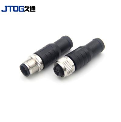 China Automotive IP67 Waterproof 4 ohm 5pin Resistor M12 Connector 120ohm Terminal Circular Male Female Plug for sale