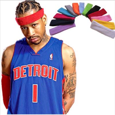 China Cotton Elastic Headband Sports Hair Running Band Yoga Headband Unisex Sweated Basketball Elastic Headband for sale