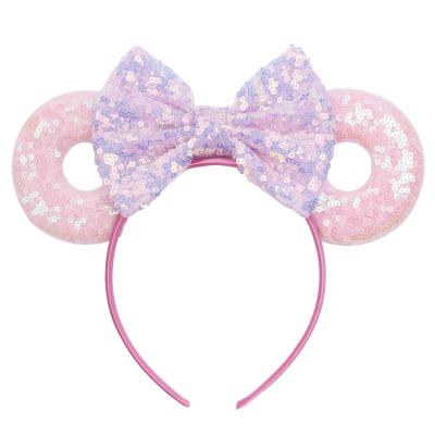 China Girl Hair Accessories Holiday Party Princess Decoration Hair Accessories Material Friendly Material Doughnuts Mouse Ears Headband for sale