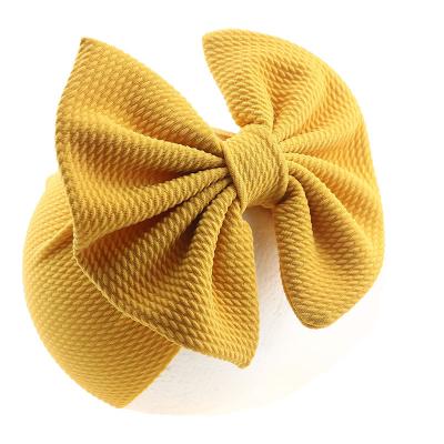 China Attractive Design/Top Quality 25 Color Suitable For All Hair Accessories Wide Bow Headband Baby Girls Headscarf Newborn Children Headdress for sale