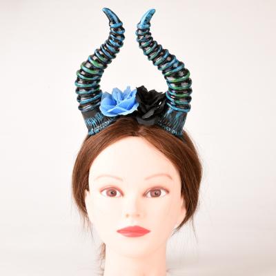 China 2020 New Design Attractive Design Halloween Demon Horn Hair Band Girls Costumed Devil Halloween Props Decoration for sale