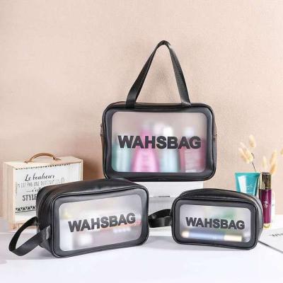 China LYMECH Brand Travel Waterproof Bulk Makeup Toiletry Bag PU PVC Handle Bag Pouch Cosmetic Box for sale