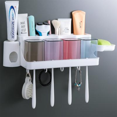 China Wall Mounted Plastic Toothbrush Stand Holder Sustainable Toothbrush Holders Bathroom Toothbrush Holders for sale