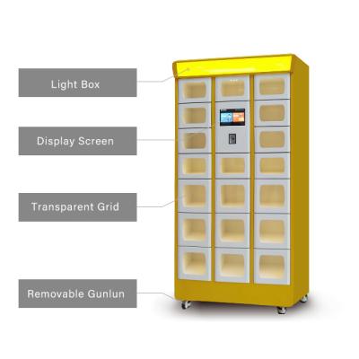 China 2022 New Arrival Cold Rolled Steel Plate Full-Integrated Contactless Self-Service Temperature Controlled Smart Food Locker for sale