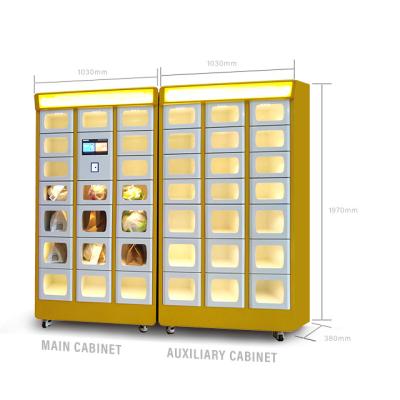 China 2022 Best Selling Cold Rolled Steel Plate Digital Automatic Heated Locker, No-touch Food, Parcel Delivery Food Cabinet for sale