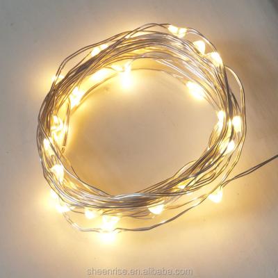 China Chian Battery Powered Micro LED Copper Wire Lights 20 LED Indoor Use for sale