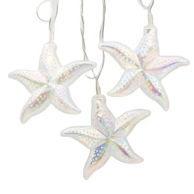 China 16L summer chain light indoor decorative plastic battery operated light chian and starfish sea LED for sale