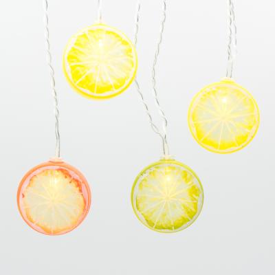 China Decoration light chain 10L orange battery operated 3x AA light chian for summer garden for sale