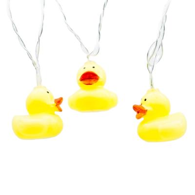 China Chian Yellow Duck Light 10L LED Decorative String Light For Child Battery Operated for sale